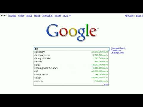 Dictionary into Google Search