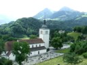 Gruyeres - historische Altstadt Blick vom Chateau