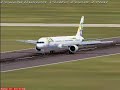 B757-300 in a smooth landing