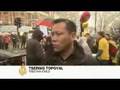Olympic torch relay meets with protest in London - 06 Apr 08