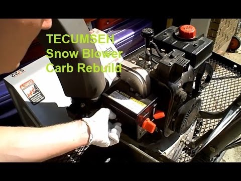 how to rebuild tecumseh snowblower carburetor