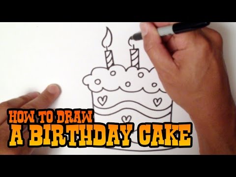 how to draw birthday cake