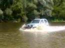 Pajero in water