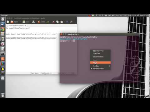 how to adjust screen brightness in ubuntu