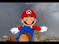 Mario jumps off a cliff Mario jumps off a cliff