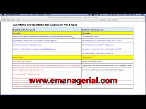 Quantitative And Qualitative Risk Assessment | E-managerial