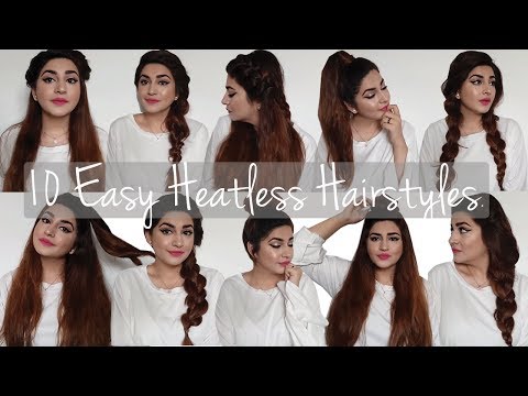 10 Quick Heatless Everyday Hairstyles Long Hair Glossips