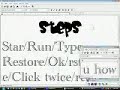How To Restore Your Computer