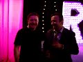 a total one off with the number of david brent tribute chatting with Ricky Gervais
