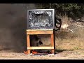 p3 m 134a1 vulcan airsoft minigun destroys 40 tv