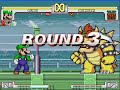 the characters, which are very easy to use take on their second survival. i survived 6 rounds. i was defeated by poshpsylocke's sailor moon. starring: mini mario by n64mario84 luigi by warner nes kung fu man by no mercy video zero by ddarkbeing && ariel co. opponents: 1.sailor mars 2.bowser 3.sailor venus k 4.snes sailor venus 5.predator warrior 6.sailor venus k (again!) 7.sailor moon stage: megaman x arena music: war 2 from worms 3d