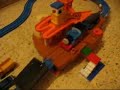 thomas dennin and emily all on same track with wash set and quarry loader. also cars and bridge.