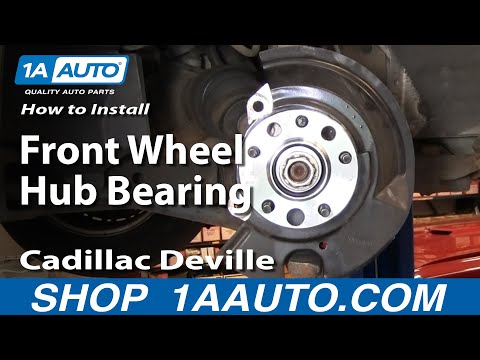 How To Install Replace Front Wheel Hub Bearing Cadillac Deville 97-99 Part 2 1AAuto.com