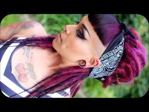 how to attach synthetic dreads to long hair