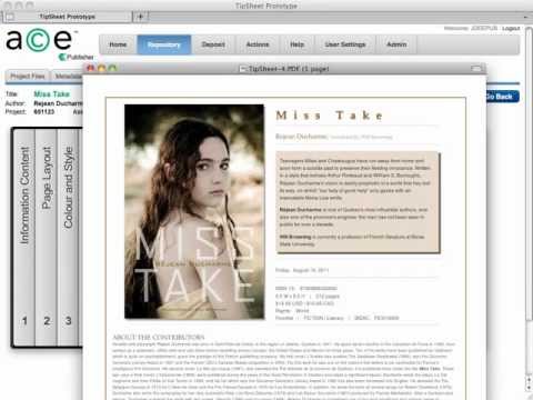 A.$.E. - aCePublisher: • Secure Digital Asset Management Solution • ONIX for Books Metadata Management • Distribution of files and metadata to partners • Reporting an...