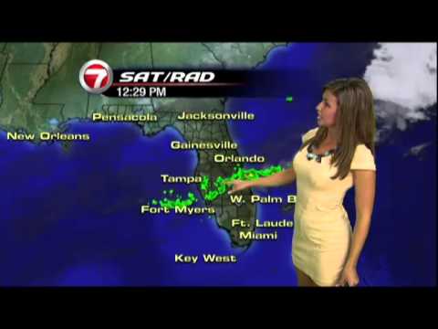 WSVN-TV 7NEWS Video Julie Durda Weather girl hot dress