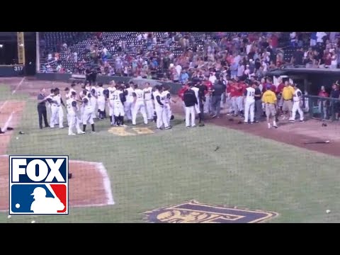 Brawl - The Birmingham Barons and the Jacksonville Suns emptied benches and bullpens not once, but twice, on Friday night.