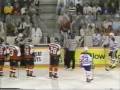 greg smyth throws the water bottleback at kevin mclelland