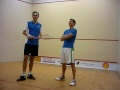 Cameron Pilley, current world record holder for hardest squash ball ever hit (175mph), line's up his brother against the front wall for a free shot!