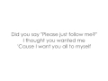 All to Myself - Marianas Trench [Lyrics]