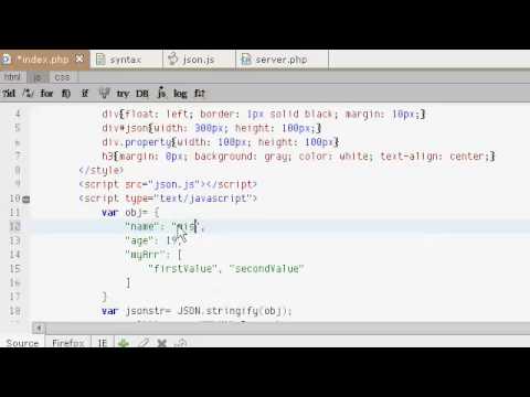 JSON – in Ajax (Php and Javascript)