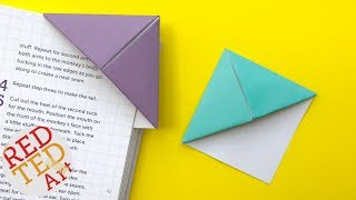 Easy Origami Bookmark Corner - How to make a Corne