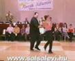 West coast swing dancers John Lindo and Deborah Szekely