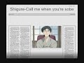 Shigure Sohma-Call me when you're sober Shigure Sohma-Call me when you're sober