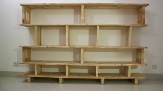 Étagère en bois de récupération