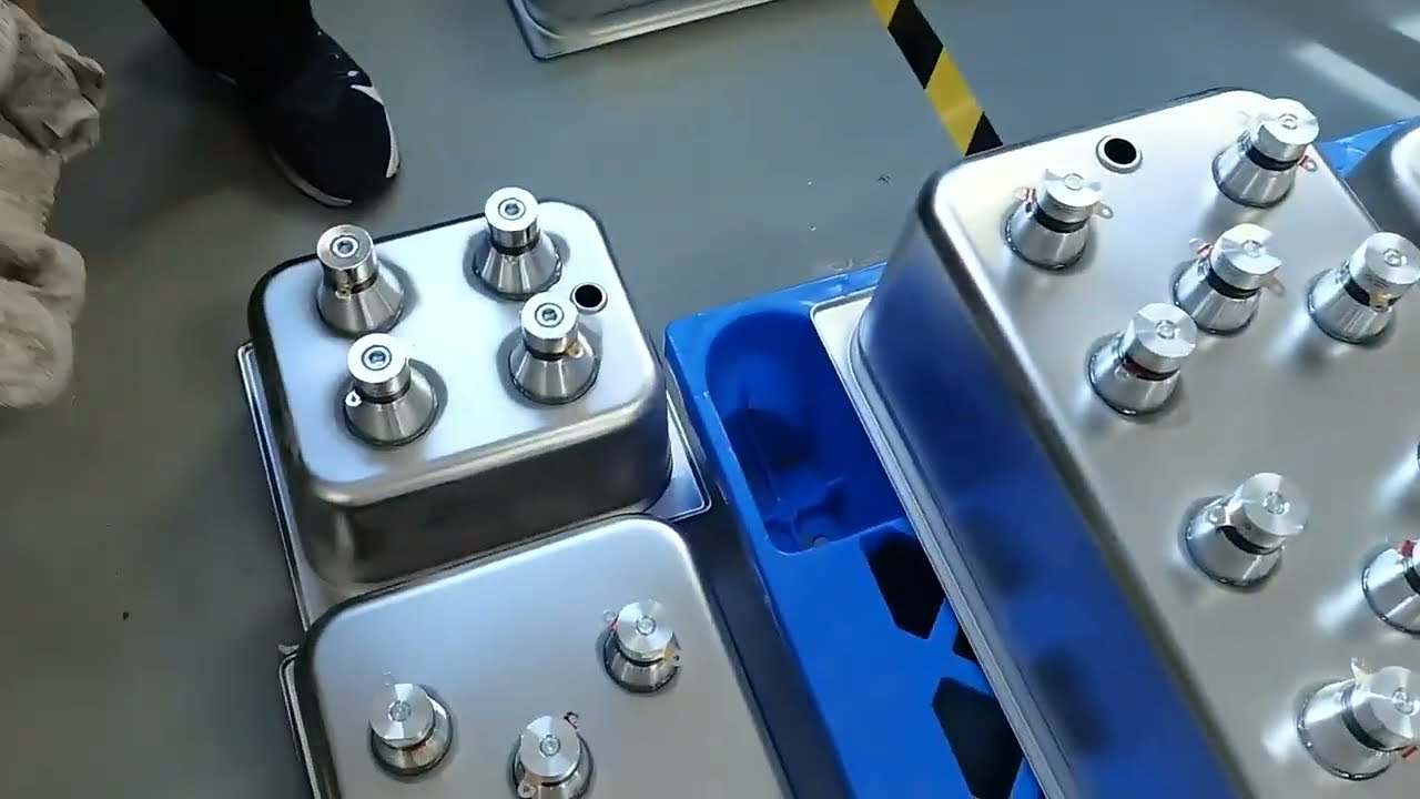 Transducer glue baked to the inner tank