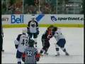 videos de Ottawa Senators Jesse Winchester VS. Thrashers Jim Slater Hockey Fight