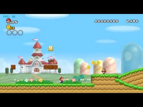 New Super Mario Bros (Wii) on Dolphin Wii/GC Emulator (Ingame with LLE plugin)