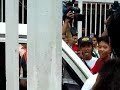 students stop police vehicle