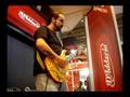 Lucas Godoy playing Damage Control at D'addario booth