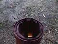 Hybrid Stove Making Charcoal