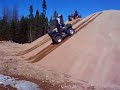 me making a few attempts to get up the sand mountain
