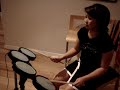 Thien-Lan playing RHCP on Rock Band drums 2