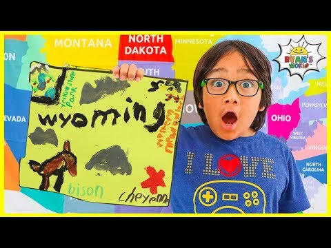 Learn US States and Capital for Kids Wyoming with Painting and coloring!