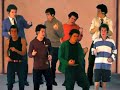sur l'id�e de la air guitare(faire semblant de jouer de la guitare en faisant simplement n'importe quoi), la air bandas, c'est une bandas mim�e, sans instrument. vous me direz, quel int�r�t ici? l'int�r�t c'est de bruiter les instruments � la bouche, de faire un ensemble synchronis� de personnes qui apportent tous un petit quelque chose au tableau.
c'est d'avantage dans l'id�e de performer cette fois: 8 personnages, tous synchronis�s, tous r�agissant mutuellement aux actions de tel ou tel autre. c'est de l'ordre du d�tail, mais il a bien fallu mettre tout �a en place. 
alors, j'ai appel� �a 