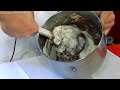 Master confectioner Mario Ragona shows how to make a little chocolate cake with a soft, delicious heart. Ingredients for 6 persons 5 Whole eggs 250 gr. (8.81 oz.) 150 gr. (5.29 oz.) Bitter cocoa powder sieved 250 gr. (8.81 oz.) Sugar 140 gr. (4.93 oz.) 0 Flour 130 gr. (4.58 oz.) Butter Butter 6 little cake moulds, lightly flour them and tap out the excess flour In a mixing bowl, put the butter at room temperature, add sugar whisk it and slowly pour the eggs Now It's time to add half flour ...