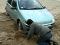 fiat punto stuck in the sand no 4x4
