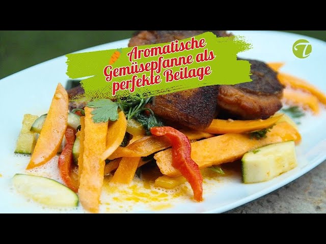 Knackiges Süßkartoffel-Gemüsegröstel | Perfekte Beilage zum saftigen Karpfenfilet Knackiges Süßkartoffel-Gemüsegröstel | Perfekte Beilage zum saftigen Karpfenfilet