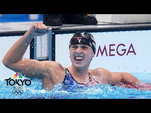 Katie Ledecky golden in first Olympic women's 1500m, leads USA 1-2 | Tokyo Olympics | NBC Sports