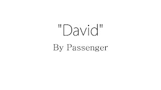 David - Passenger (Lyrics)