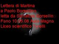 Lettera di Martina a Paolo Borsellino