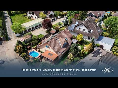 Video Prodej domu 6+1 - 242 m², pozemek 623 m², garáž, Praha - západ, Psáry
