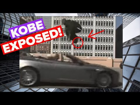 KB24MVP.com/ Kobe Bryant jumps over a speeding car, an Aston Martin.