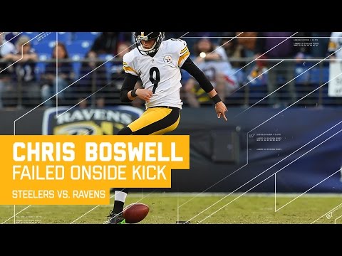Video: Kick Fail! Steelers K Chris Boswell Attempts Worst Onside Kick Ever | Steelers vs. Ravens | NFL