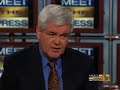 Newt Gingrich on Meet the Press pt. 2
