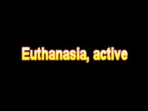 how to define euthanasia